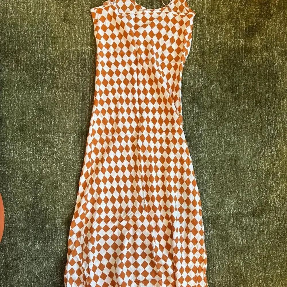 Holiday-the-label Women's Orange and White Dress